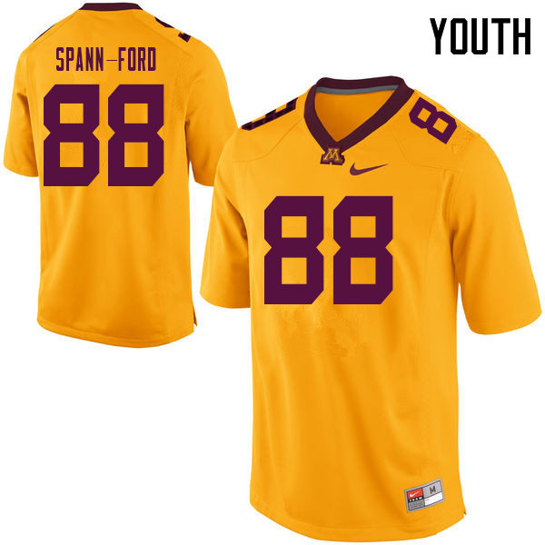 Youth #88 Brevyn Spann-Ford Minnesota Golden Gophers College Football Jerseys Sale-Yellow
